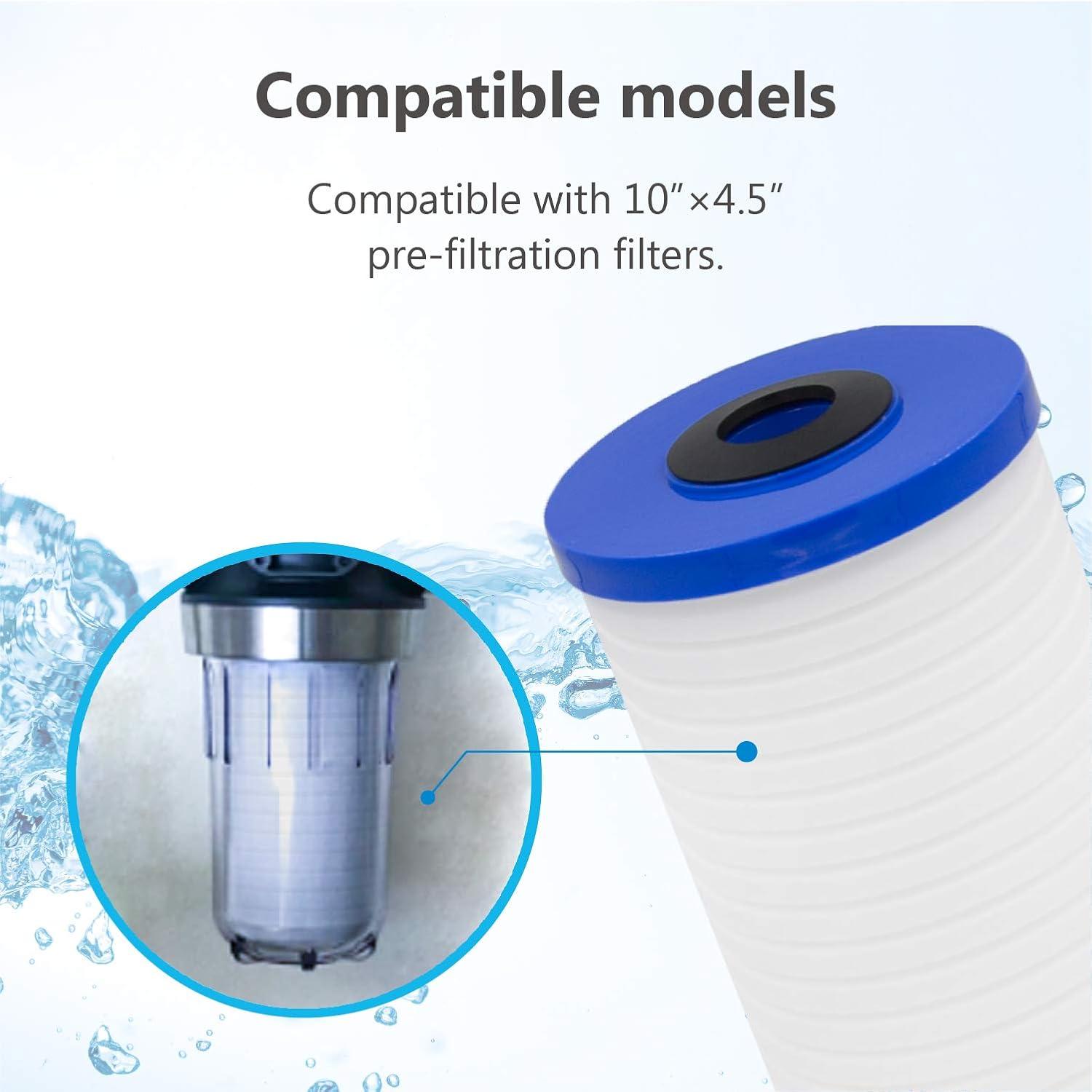 imageWaterspecialist AP810 Whole House Water Filter Replacement for 3M AquaPure AP810 AP801 AP811 Whirlpool WHKFGD25BB WHKFDWHBB 5 Micron 10quot x 45quot Well ampamp Tap Water Filter Pack of 3