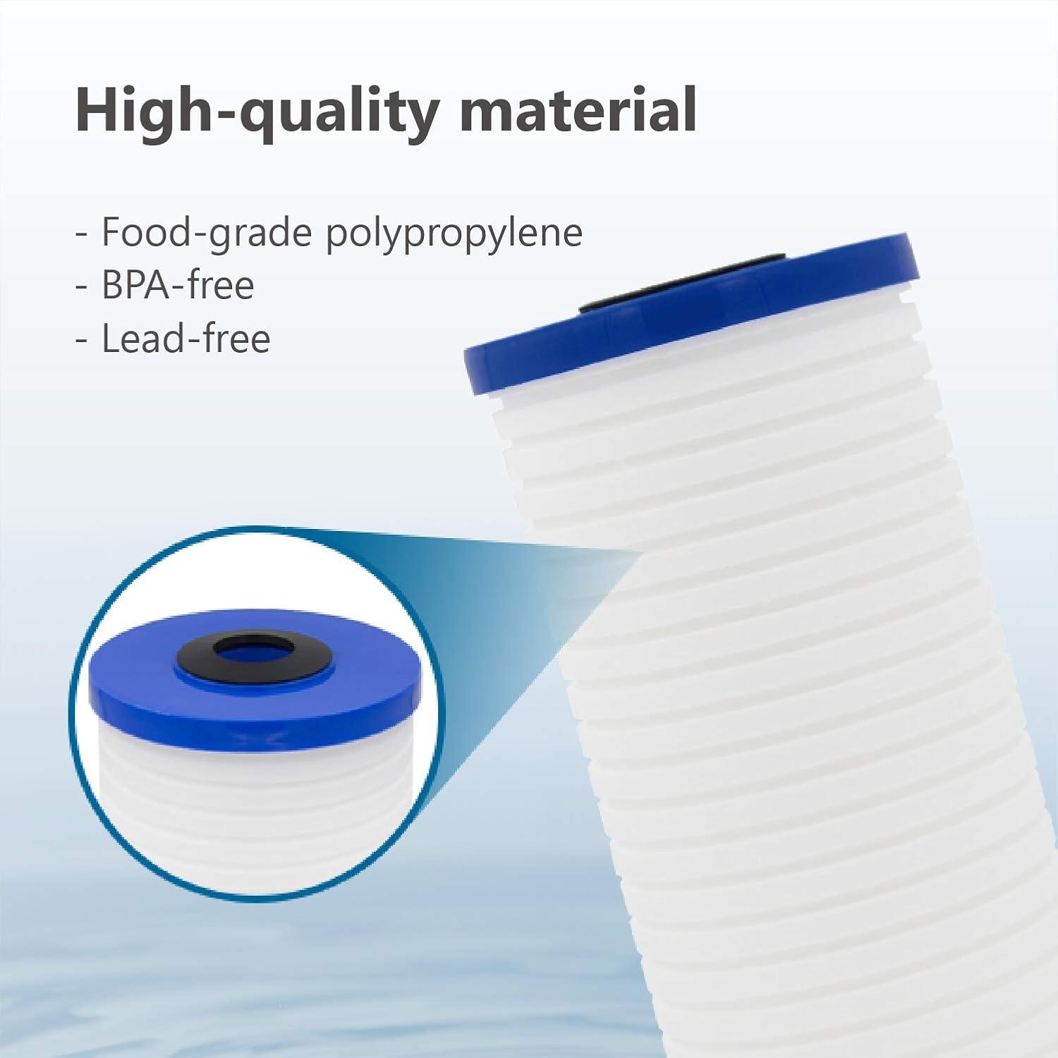 imageWaterspecialist AP810 Whole House Water Filter Replacement for 3M AquaPure AP810 AP801 AP811 Whirlpool WHKFGD25BB WHKFDWHBB 5 Micron 10quot x 45quot Well ampamp Tap Water Filter Pack of 3