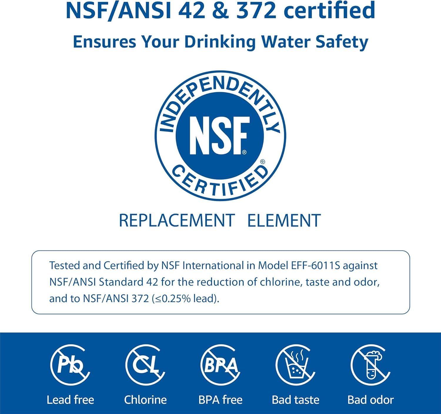 imageWaterspecialist DA2900003G Refrigerator Water Filter Replacement for DA2900003G DA2900003B AquaPure Plus RSG257AARS RFG237AARS HAFCU1 RS22HDHPNSR WSS1 3 Filters