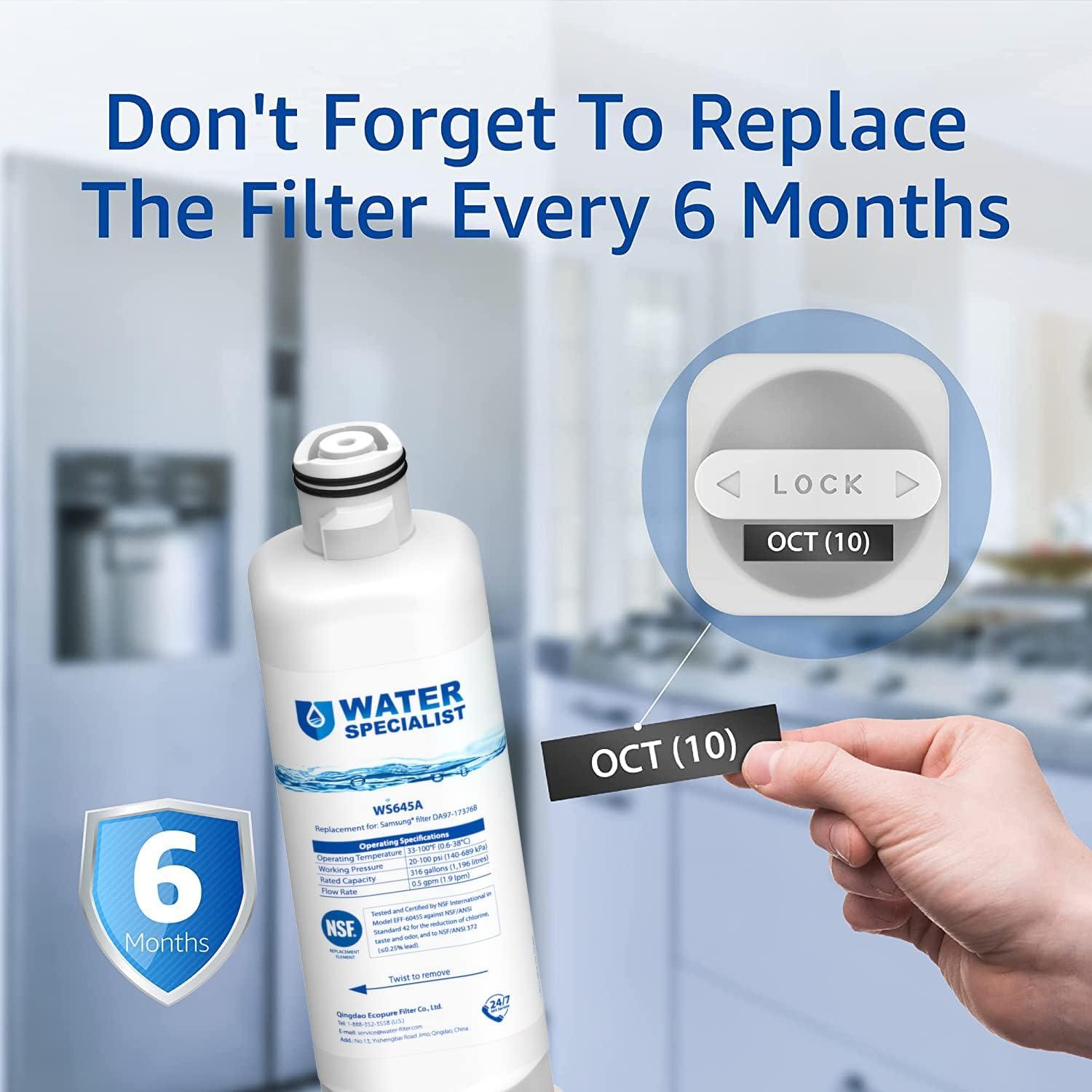 imageWaterspecialist DA9717376B Replacement for Samsung HAFQINEXP HAFQIN RF28T5001SR DA9708006C RS27T5200SR RF28R7351SG RF24R7201SR RF27T5201SR WS645A Refrigerator Water Filter Pack of 3