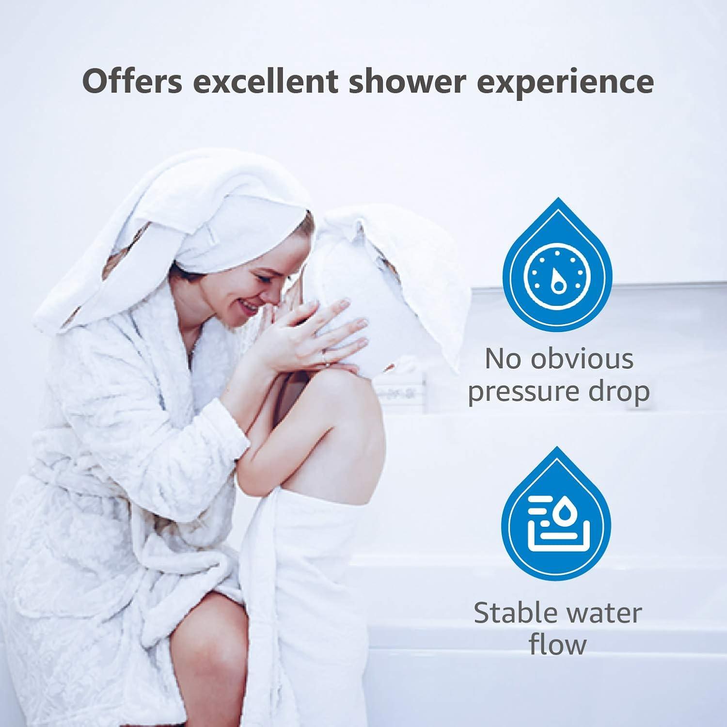 imageWaterspecialist WHR140 Shower Filter Replacement Cartridge for Culligan WHR140 WSHC125 ISH100 HSHC135 Shower Head Water Filter with Advanced KDF Filtration Material Pack of 2