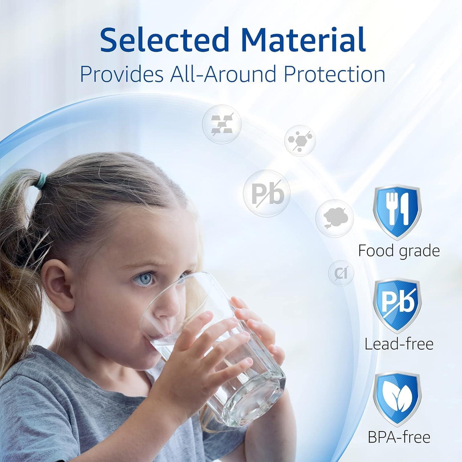 imageWaterspecialist WHR140 Shower Filter Replacement Cartridge for Culligan WHR140 WSHC125 ISH100 HSHC135 Shower Head Water Filter with Advanced KDF Filtration Material Pack of 2