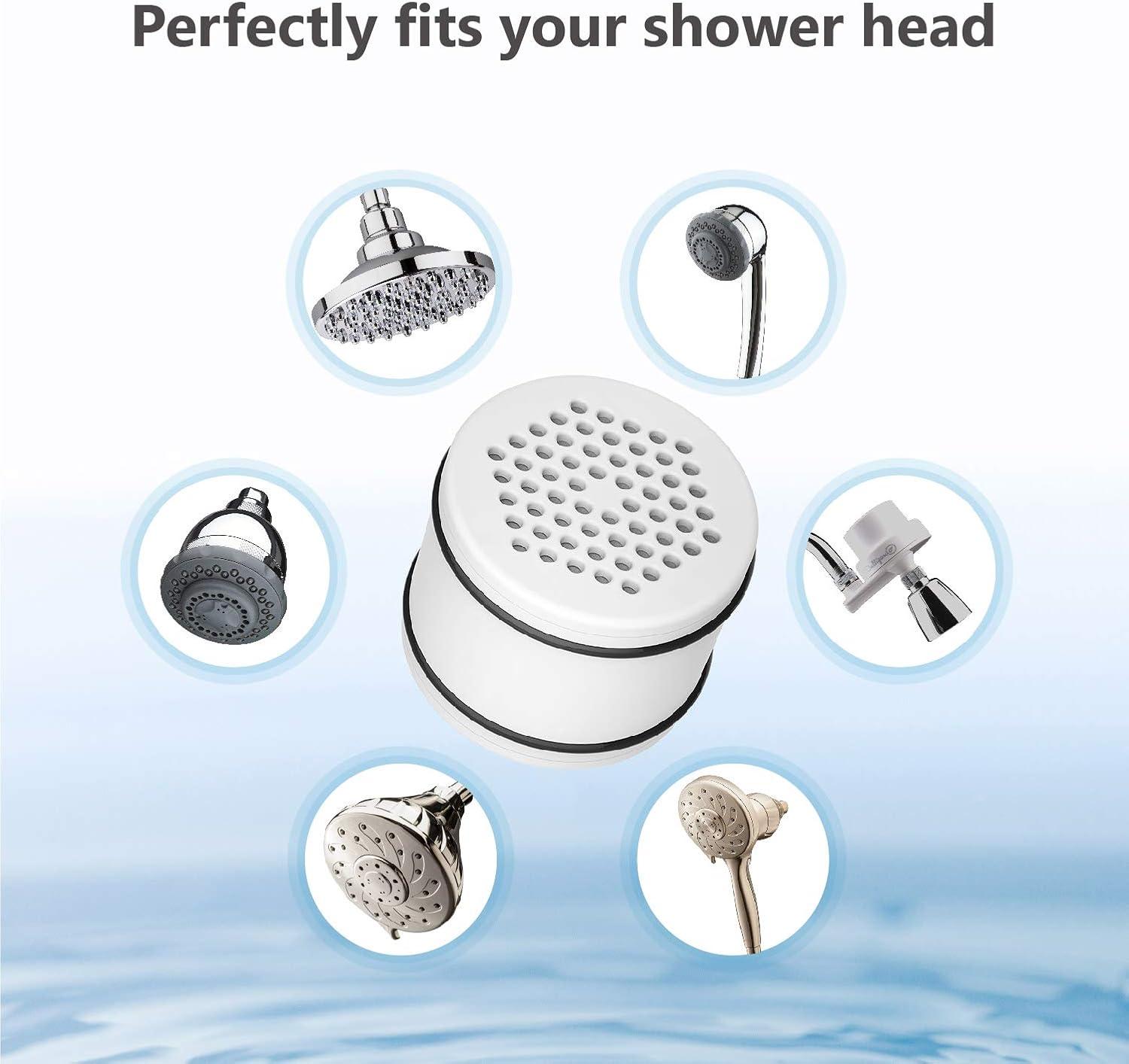 imageWaterspecialist WHR140 Shower Filter Replacement Cartridge for Culligan WHR140 WSHC125 ISH100 HSHC135 Shower Head Water Filter with Advanced KDF Filtration Material Pack of 2