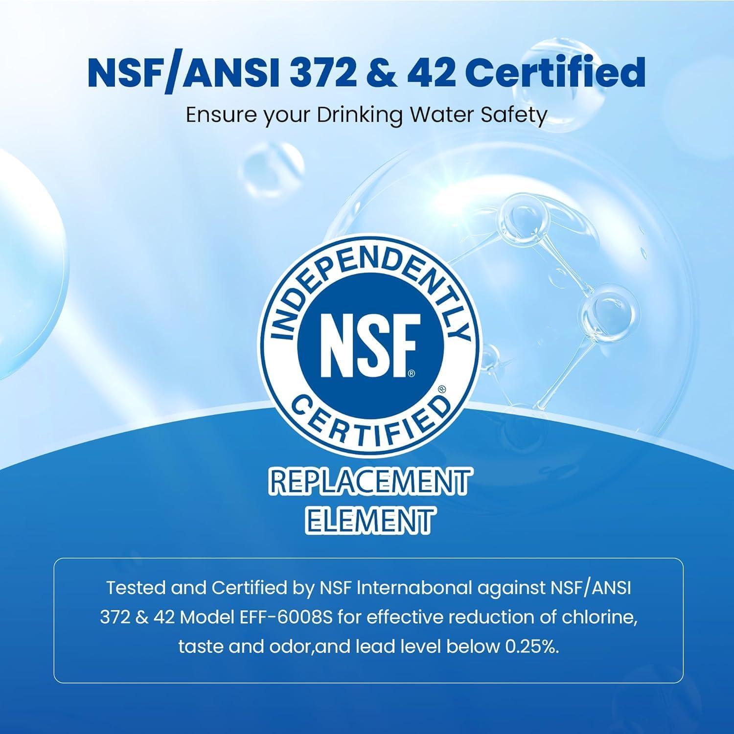 imageWaterspecialist WS608 Water Filter Replacement for Whirlpool EDR3RXD1 4396841 Everydrop Filter 3 4396710 Kenmore 469083 469030 Refrigerator Water Filter 3 Filters