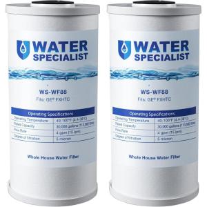 imageWaterspecialist FXHTC Whole House Carbon Water Filter Replacement for GE FXHTC GXWH40L GXWH35F Culligan RFCBBSA American Plumber W10PR W10BC WRC25HD 10quot x 45quot 5 Micron Pack of 21