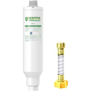 imageWaterspecialist Garden Hose Water Filter with Hose Protector Compatible with Mist Cooling System Reduces Chlorine Bad Taste and Odor for Gardening and Pets